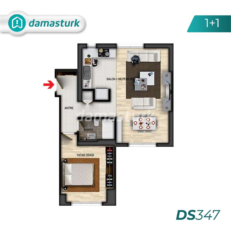  Apartments for sale in Turkey - Istanbul - the complex DS347 || damasturk Real Estate Company 01