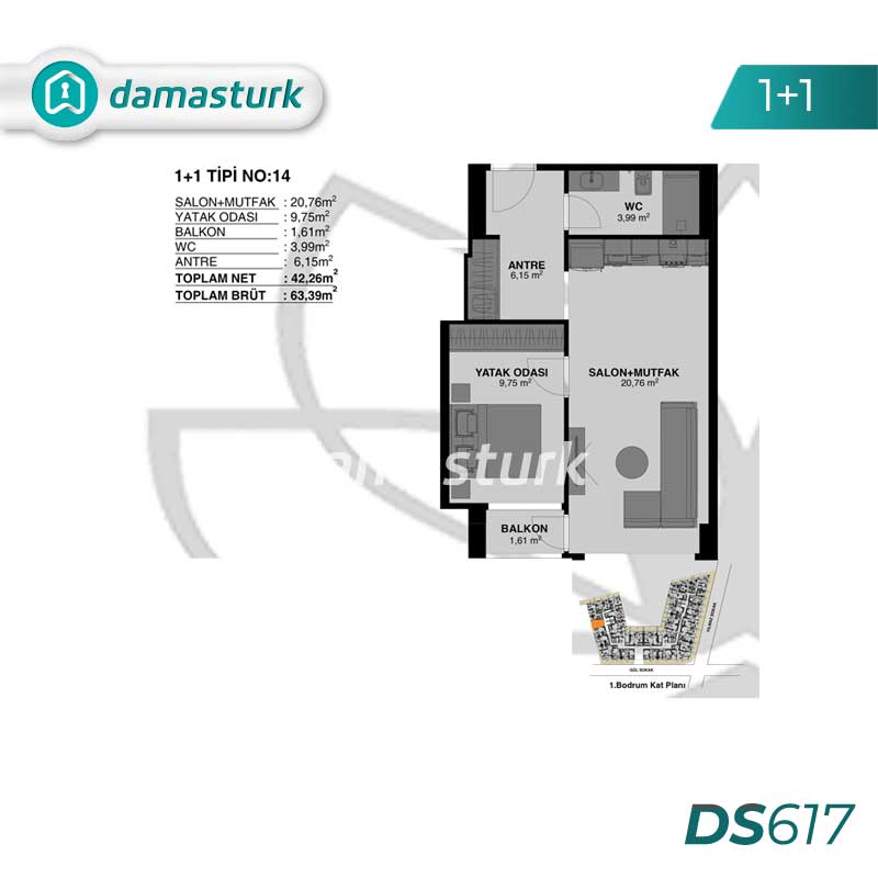 آپارتمان برای فروش در أيوب سلطان - استانبول DS617 | املاک داماستورک 01