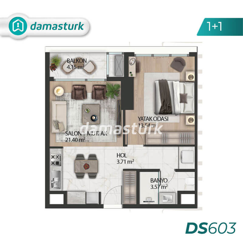 Appartements à vendre à Bağcılar - Istanbul DS603 | DAMAS TÜRK Immobilier 01