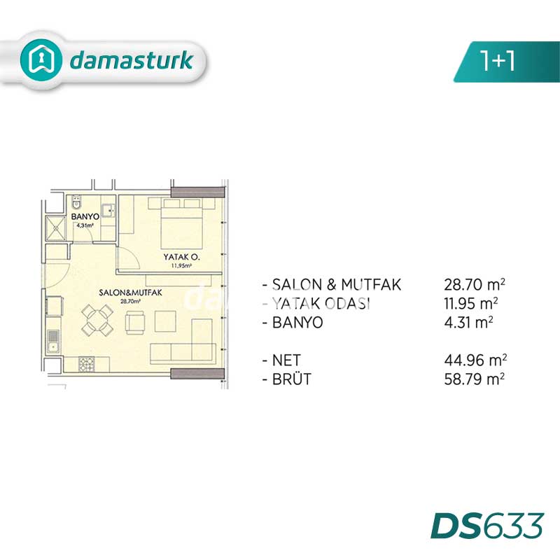 آپارتمان های لوکس برای فروش در كادي كوي - استانبول DS633 | املاک داماستورک 01