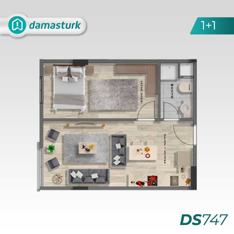Appartements à vendre à Maltepe - Istanbul DS747 | damasturk Immobilier 01