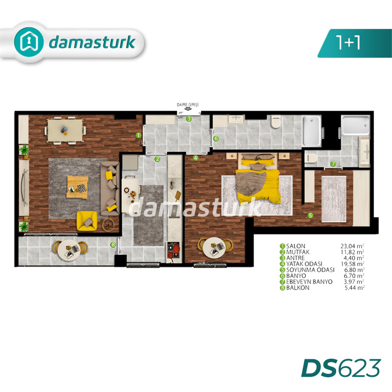 آپارتمان برای فروش در پندیک - استانبول DS623 | املاک داماستورک 01