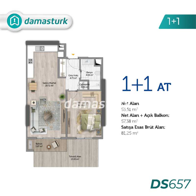 Luxury apartments for sale in Maslak Sarıyer - Istanbul DS657 | damasturk Real Estate 01
