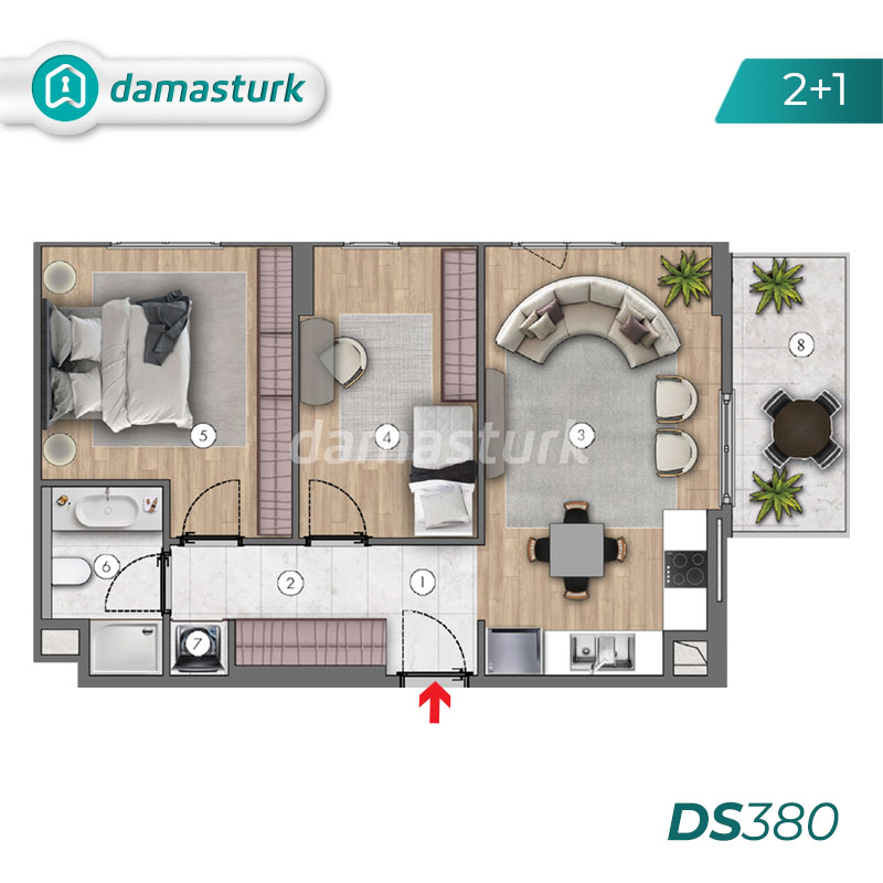 Apartments for sale in Turkey - Istanbul - the complex DS380  || damasturk Real Estate  01