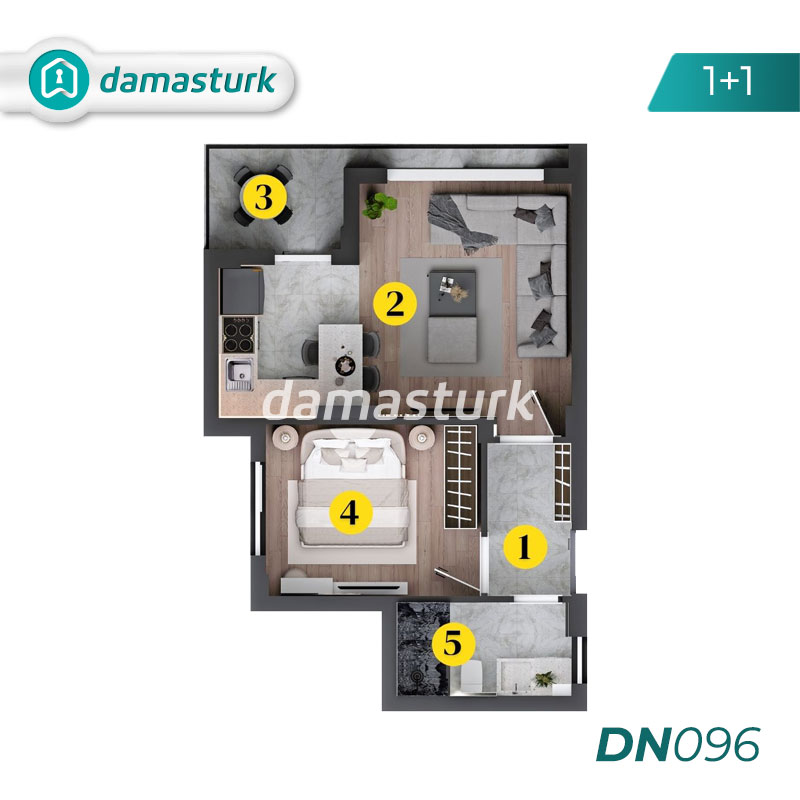 Appartements à vendre à Aksu - Antalya DN096 | damasturk Immobilier 01