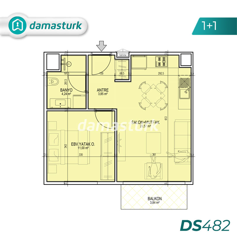 آپارتمان برای فروش در کارتال - استانبول DS482 | املاک داماستورک 01
