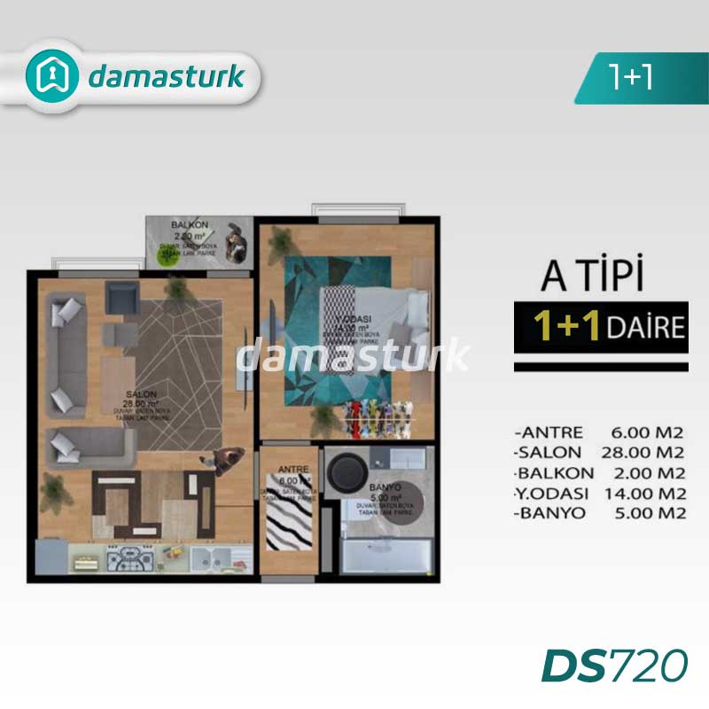 املاک برای فروش در ایوپسلطان - استانبول DS720 | املاک داماستورک 01