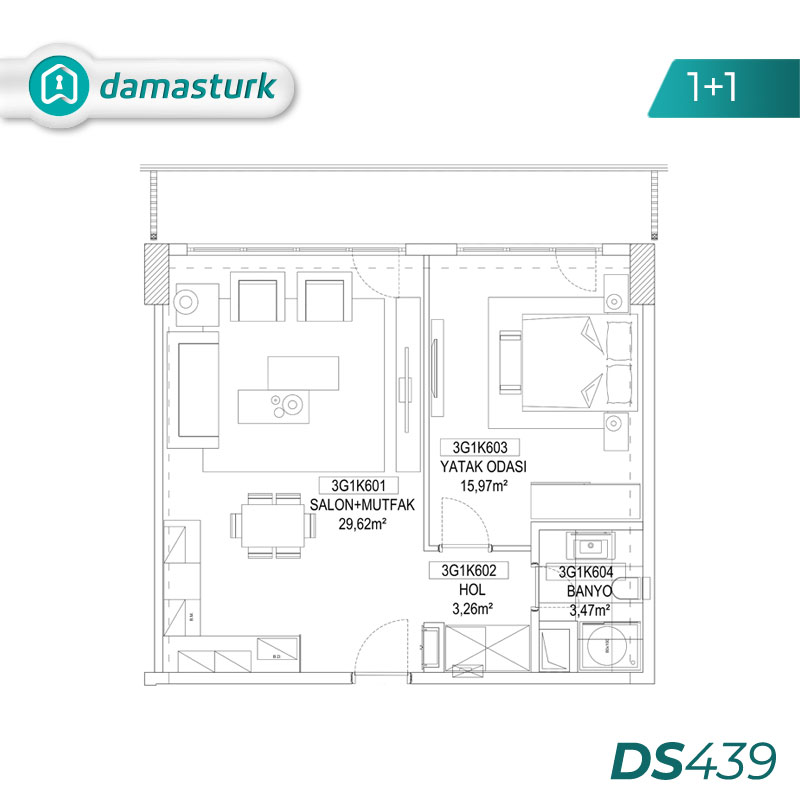 Appartements à vendre à Bağcılar - Istanbul DS439 | DAMAS TÜRK Immobilier 02