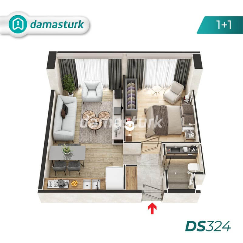 شقق للبيع في تركيا - المجمع  DS324 || شركة داماس تورك العقارية  01