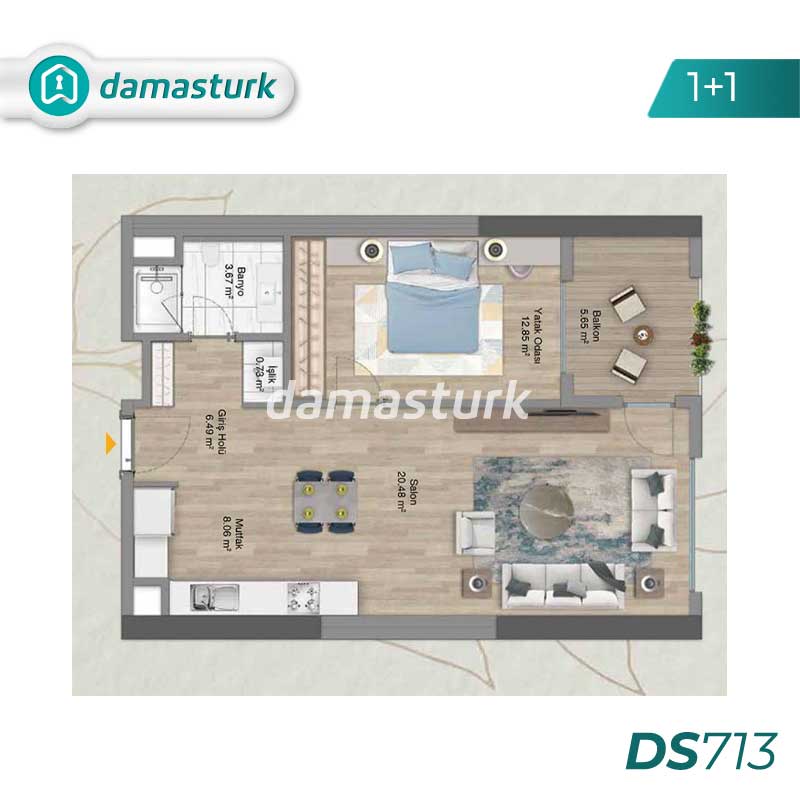 Luxury apartments for sale in Kartal - Istanbul DS713 | damasturk Real Estate 01