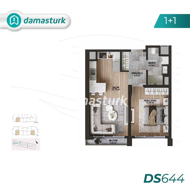 شقق فاخرة للبيع في مال تبة - اسطنبول  DS644 | داماس تورك العقارية  01