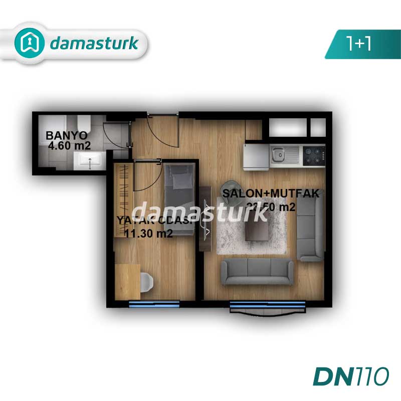 آپارتمان های لوکس برای فروش در آلانیا - آنتالیا DN110 | املاک داماستورک 02