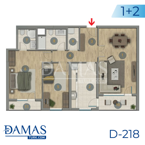 Damas Project D-218 in Istanbul - Floor plan picture  01