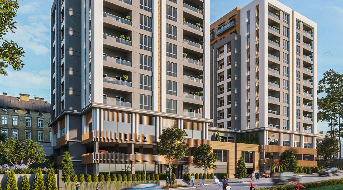  Apartments for sale in Bursa Turkey - complex DB034 || DAMAS TÜRK Real Estate Company 01