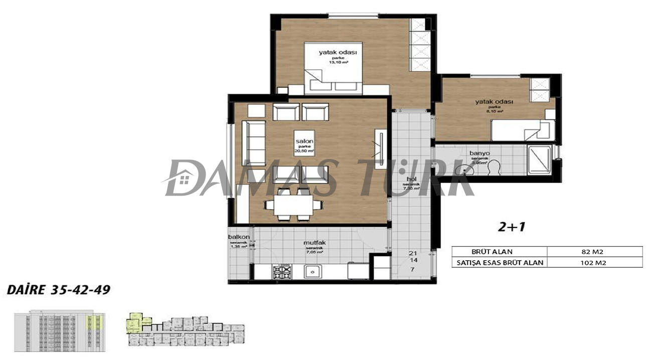 Apartments for sale in Eyüpsultan - Istanbul DS748 | DAMAS TÜRK Real Estate 15