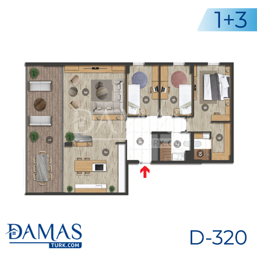 Damas Project D-320 in Bursa - Flloor plan picture 01