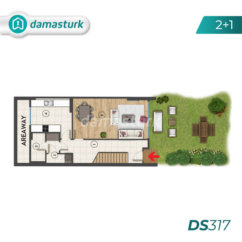 Villas for sale in Turkey - complex DS317 || damasturk Real Estate Company 01