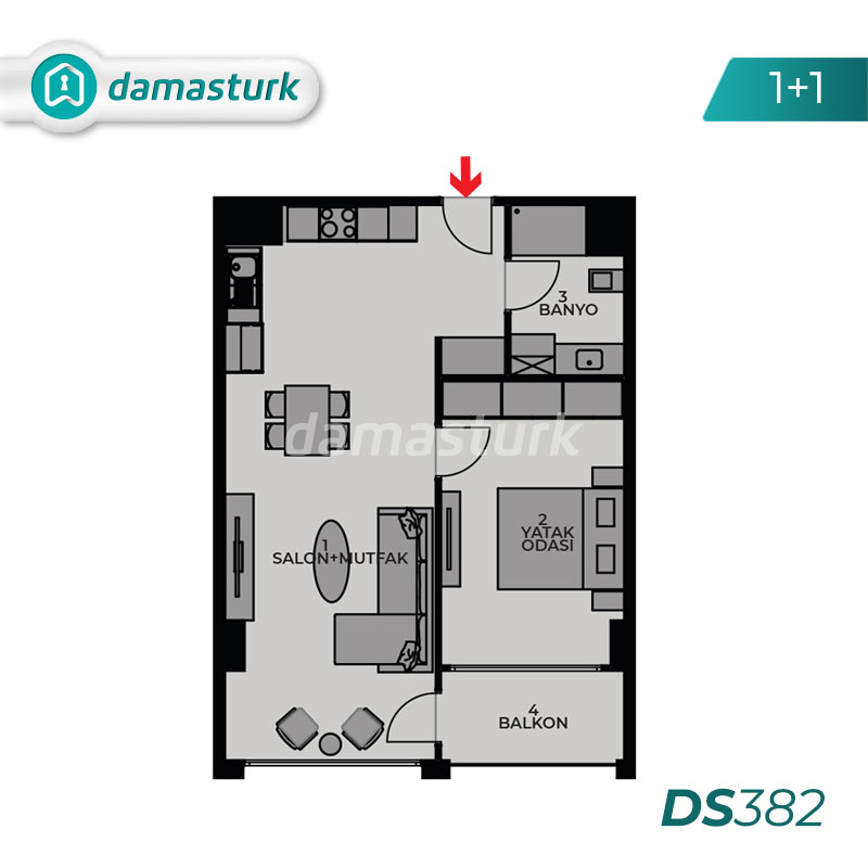 Apartments for sale in Turkey - Istanbul - the complex DS382  || damasturk Real Estate  01