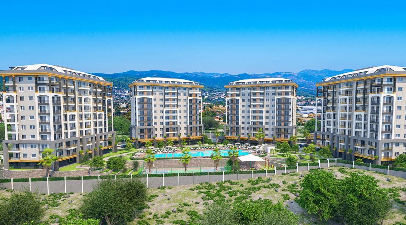 Apartments for sale in Antalya - Turkey - Complex DN054 || damasturk Real Estate Company 01