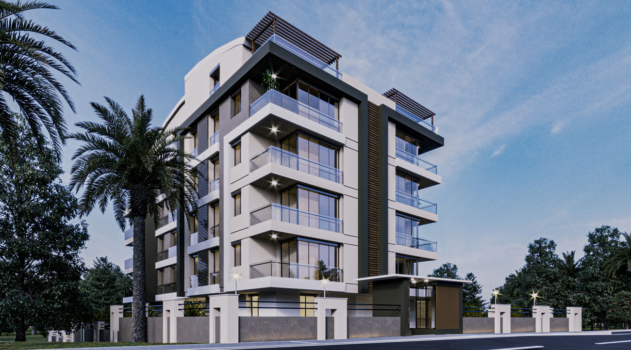 Apartments for sale in Antalya Turkey - complex DN043 || damasturk Real Estate Company 01