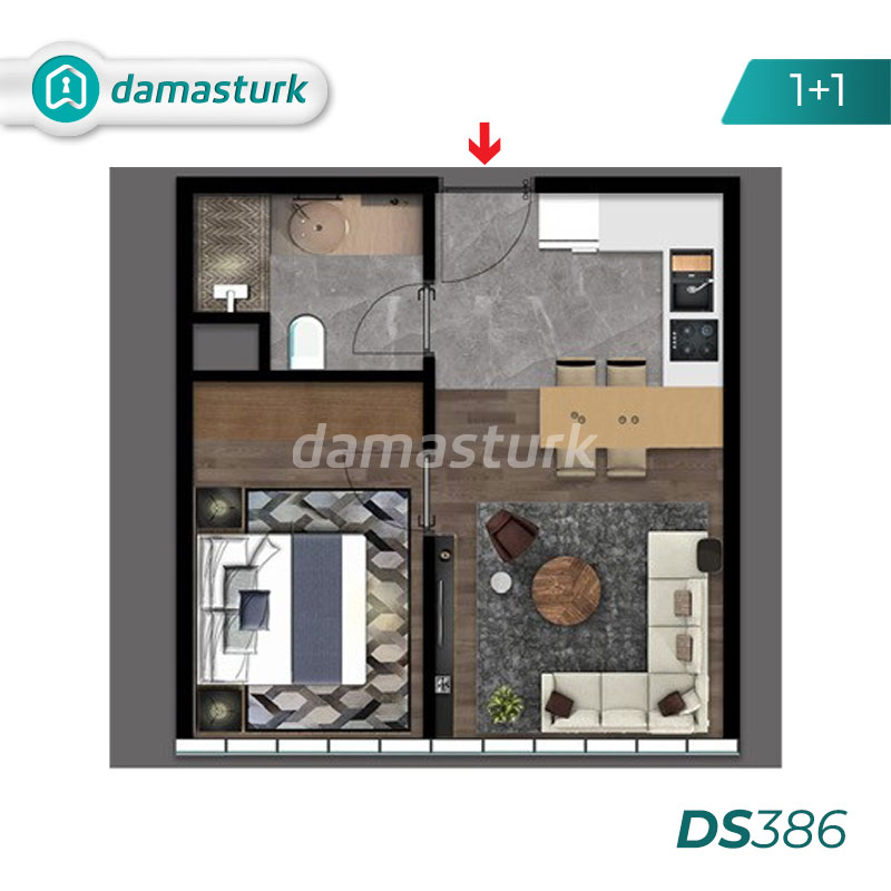 آپارتمانهای فروشی در ترکیه - استانبول - مجتمع  -  DS386   ||  داماس تورک أملاک 01