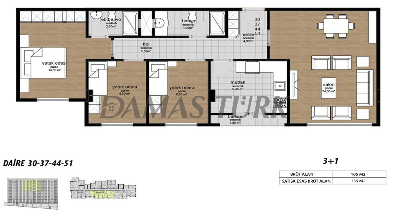 Apartments for sale in Eyüpsultan - Istanbul DS748 | DAMAS TÜRK Real Estate 17