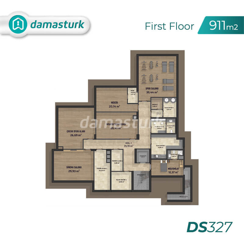 Villas for sale in Turkey - the complex DS327 || damasturk Real Estate Company 01