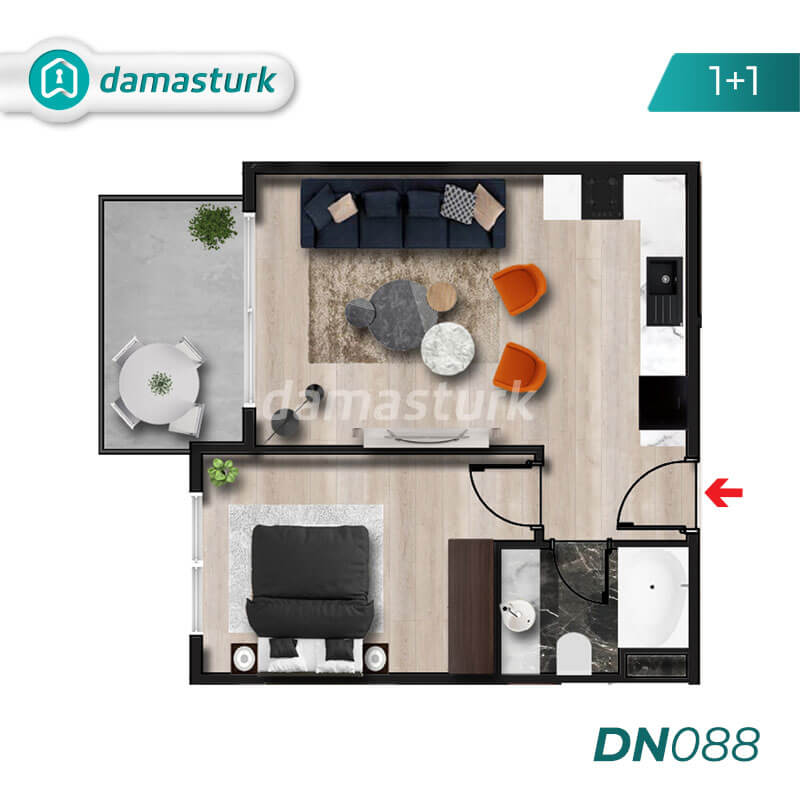 فروش آپارتمان در آنتالیا - ترکیه - مجتمع DN088 || املاک داماس تورک 01