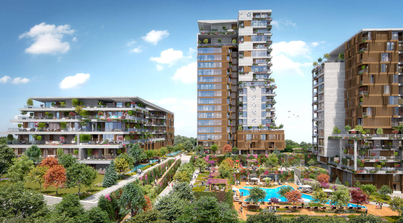 Apartments for sale in Turkey - Istanbul - the complex DS383  || damasturk Real Estate  01