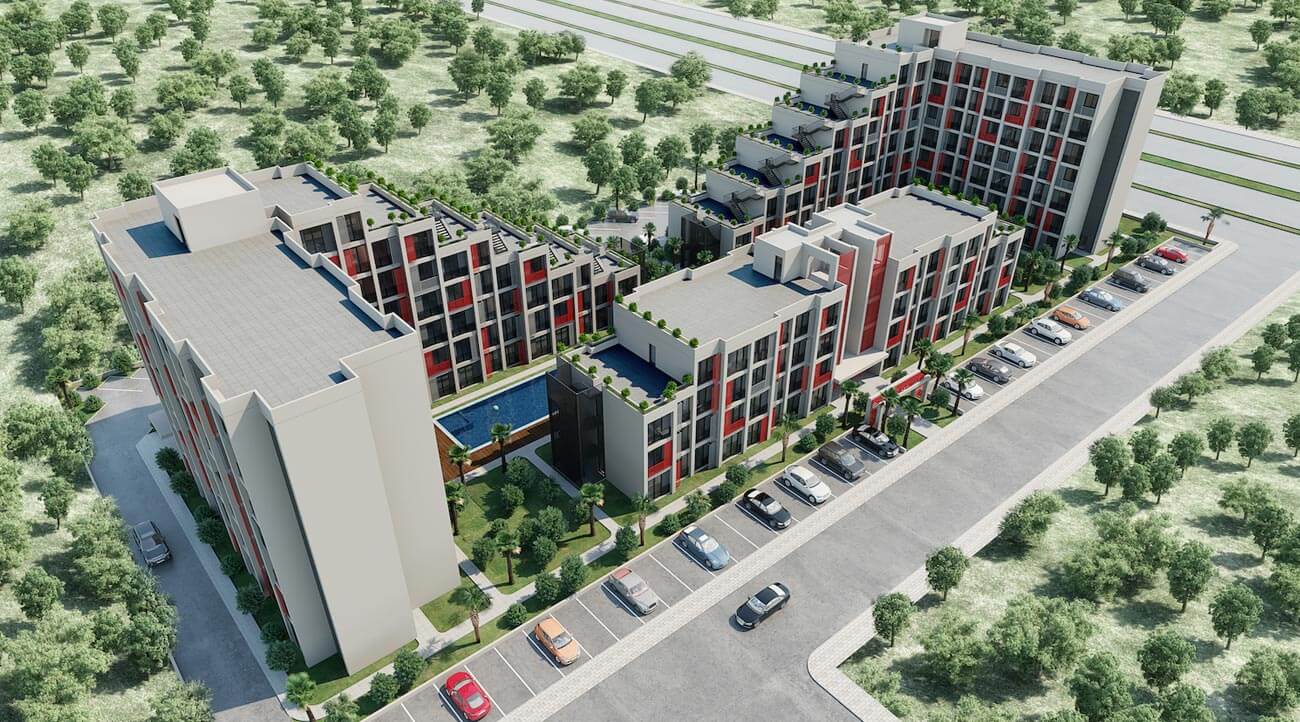 Apartments for sale in Antalya Turkey - complex DN037 || damasturk Real Estate Company 01