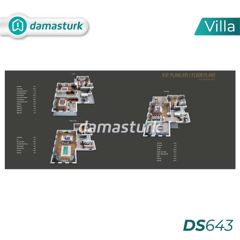 Villas de luxe à vendre à Çekmeköy - Istanbul DS643 | damasturk Immobilier 01