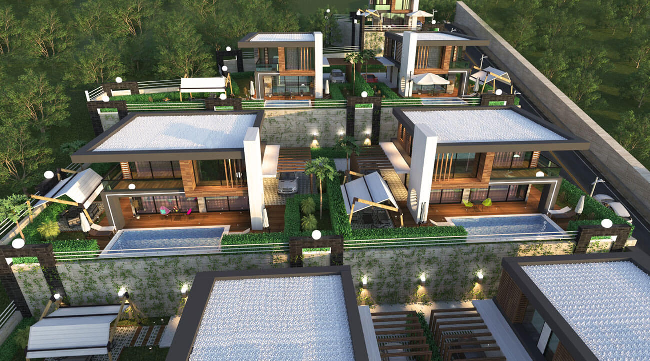 Villas for sale in Antalya - Turkey - Complex DN068 || damasturk Real Estate  01