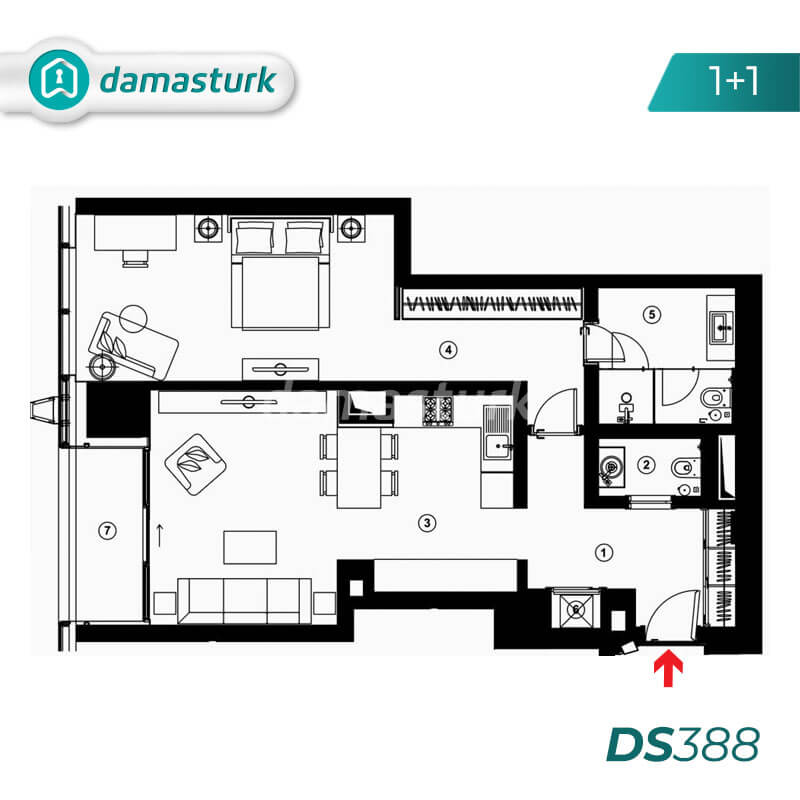 آپارتمانهای فروشی در ترکیه - استانبول - مجتمع  -  DS388  ||  داماس تورک أملاک 01
