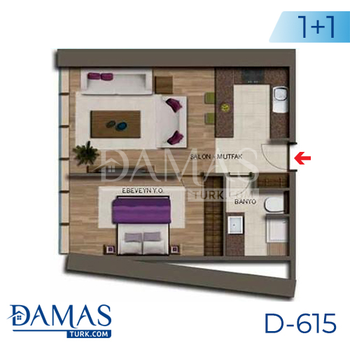 Damas Project D-615 in Antalya - Floor plan picture 01