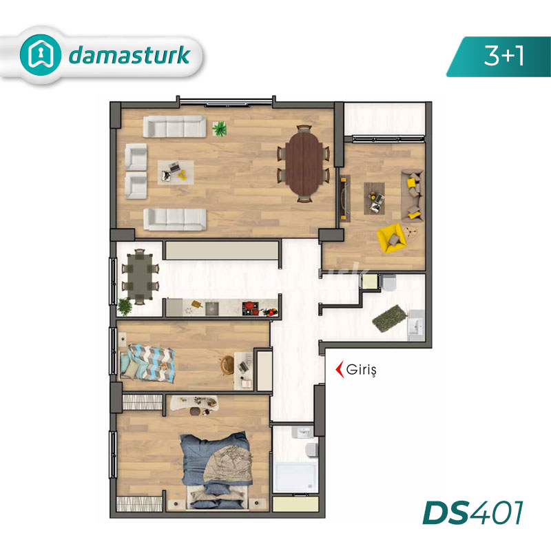 Apartments for sale in Istanbul - Bağcılar DS401 || damasturk Real Estate 01