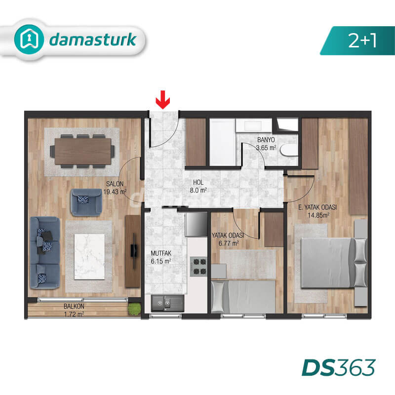 Apartments for sale in Turkey - Istanbul - the complex DS363  || damasturk Real Estate Company 01