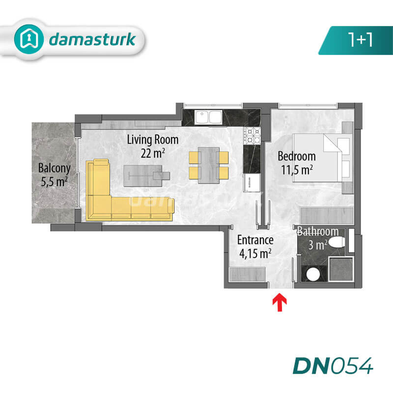  Apartments for sale in Antalya - Turkey - Complex DN054 || damasturk Real Estate Company 01