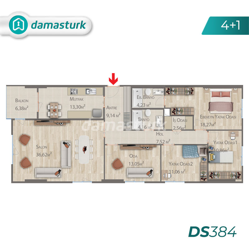 Apartments for sale in Turkey - Istanbul - the complex DS384  || DAMAS TÜRK Real Estate  01
