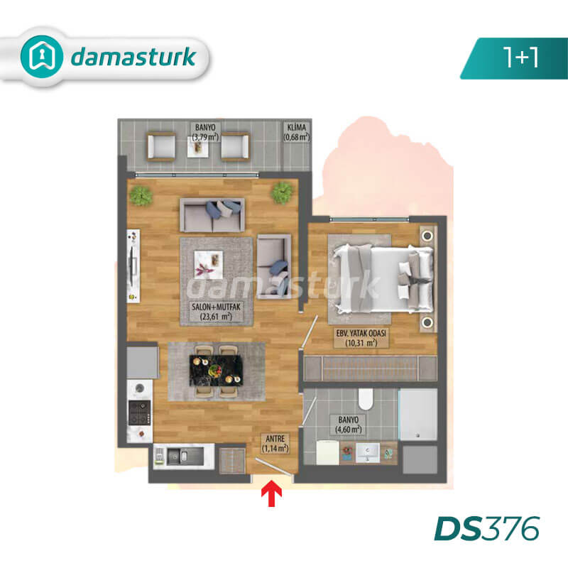 آپارتمانهای فروشی در ترکیه - استانبول - مجتمع  -  DS376   || damasturk Real Estate 01