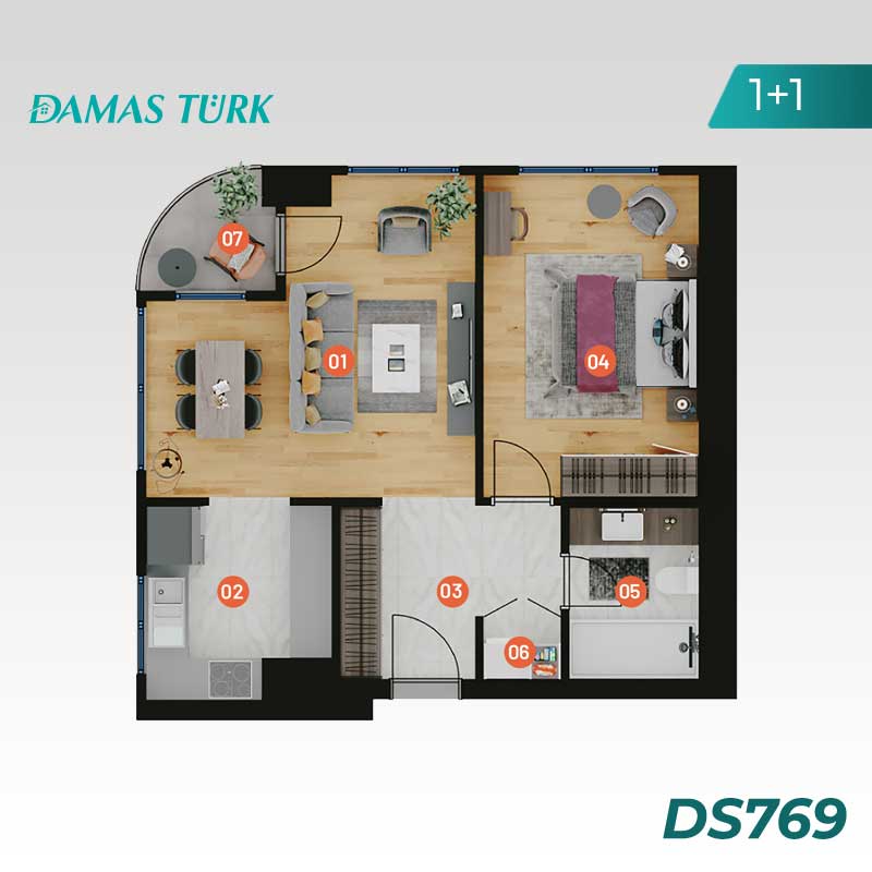 Luxury apartments for sale in Topkapi - Istanbul DS769 | Damasturk Real Estate 01