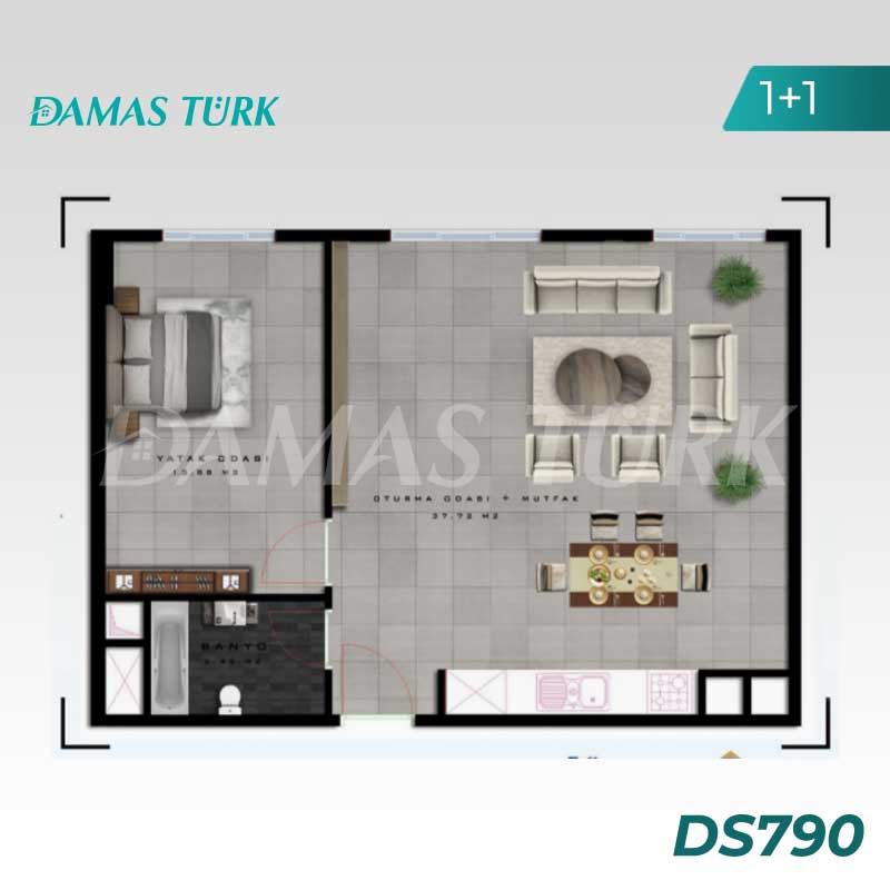 آپارتمان برای فروش در بساکشهیر - استانبول DS790 | املاک داماستورک 01