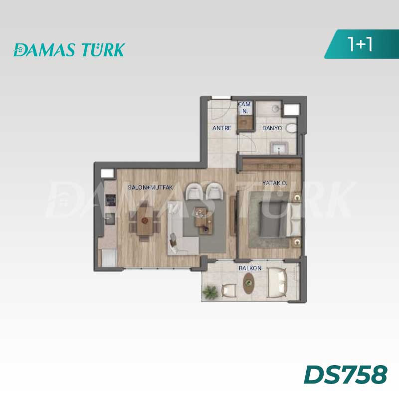 Appartements à vendre à Ümraniye - Istanbul DS758 | Damas Turk Immobilier 02