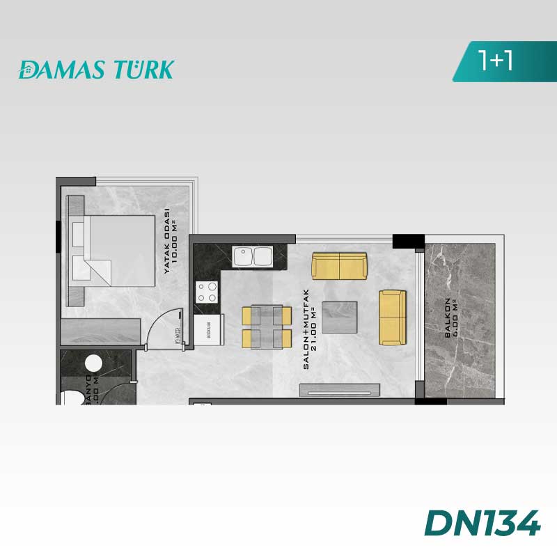 آپارتمان برای فروش در آلانیا - آنتالیا DN134 | املاک داماستورک 02