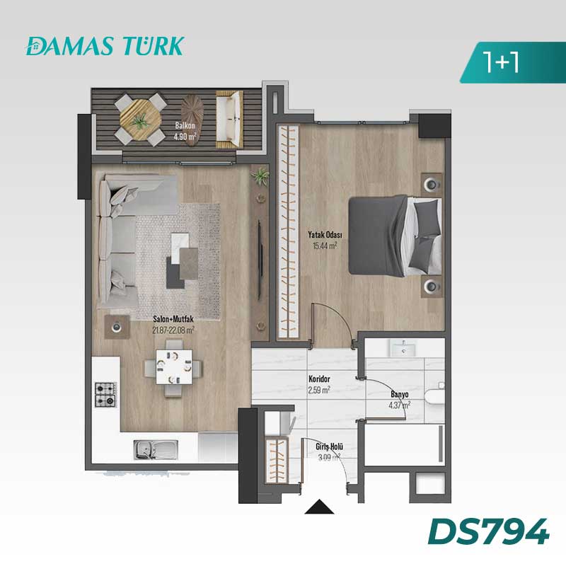 Appartements de luxe à vendre à Kucukcekmece - Istanbul DS794 | damasturk Immobilier 01