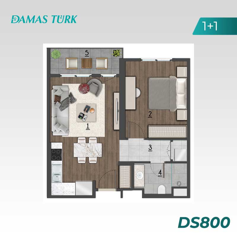 Appartements avec garantie gouvernementale à Pendik - Istanbul DS800 | damasturk Immobilier  01