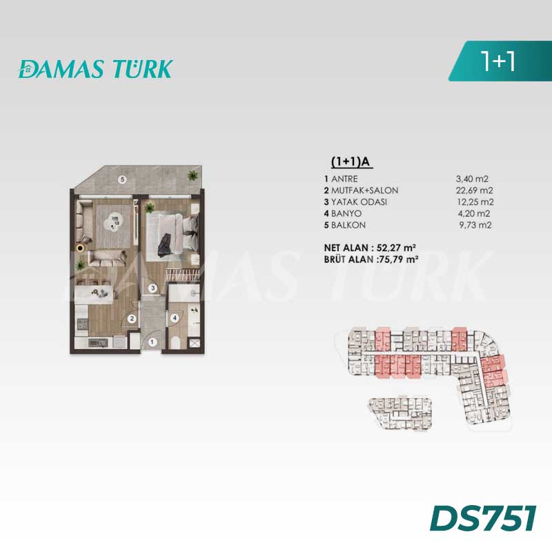 Appartements de luxe à vendre à Büyükçekmece - Istanbul DS751 | DAMAS TÜRK Immobilier 01