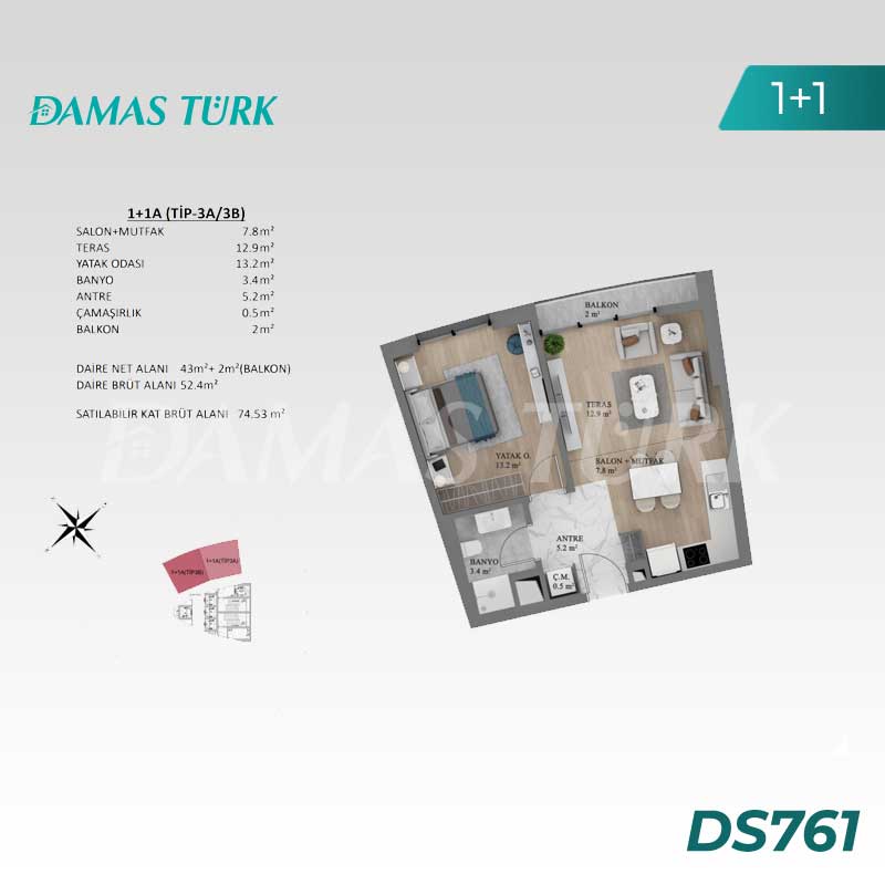 Appartements de luxe à vendre à Kartal - Istanbul DS761 | damasturk Immobilier 01