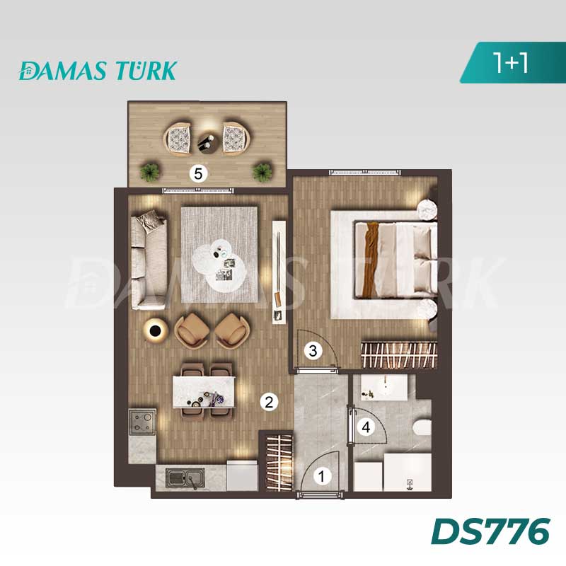 Appartements à vendre à Buyukcekmece - Istanbul DS776 | DAMAS TÜRK Immobilier  01