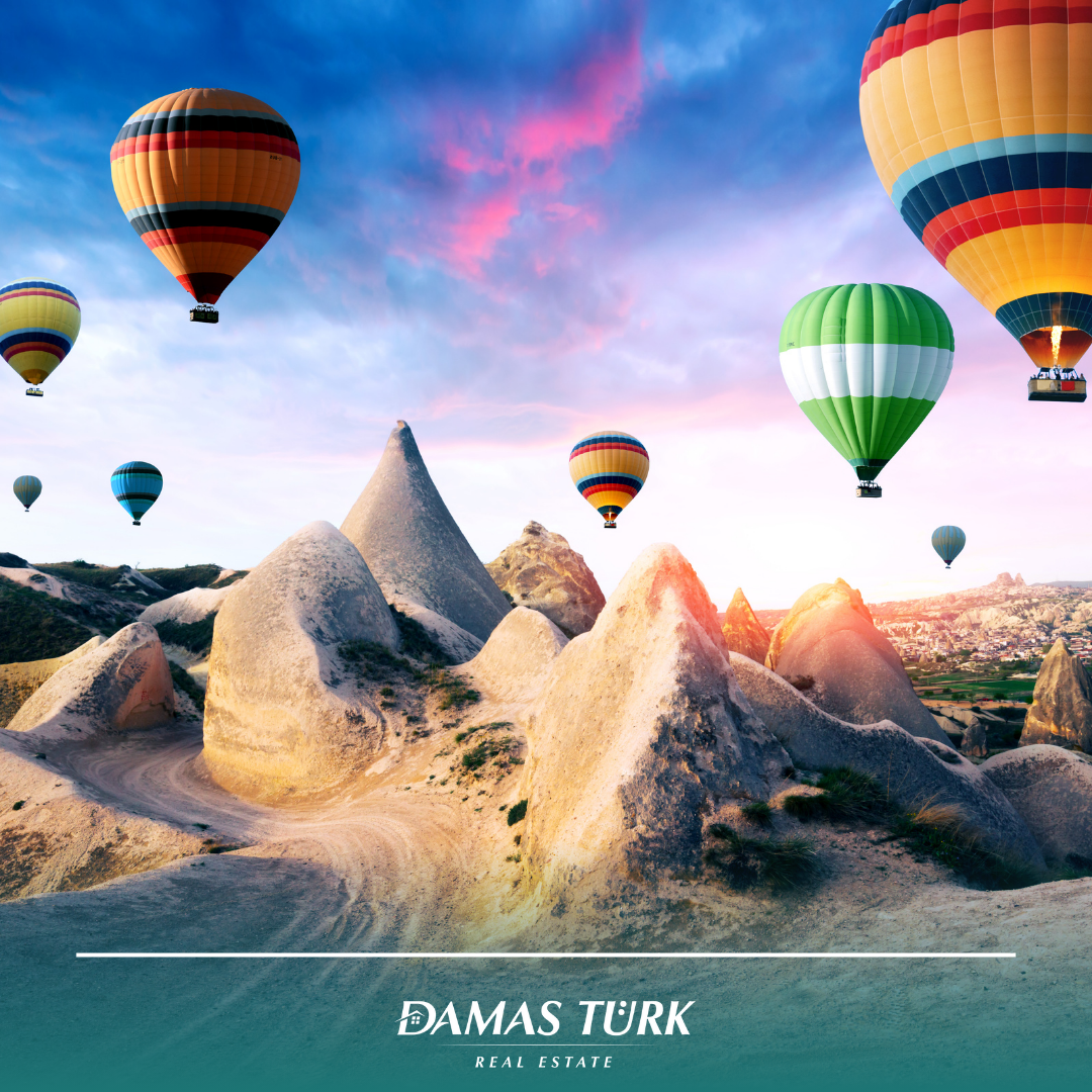 On Youth and Sports Day... Cappadocia's hot air balloons adorn the sky with Turkish flags!