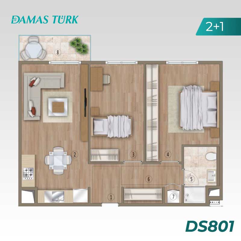 Appartements à vendre à Kagithane - Istanbul DS801 | Damasturk Immobilier  02